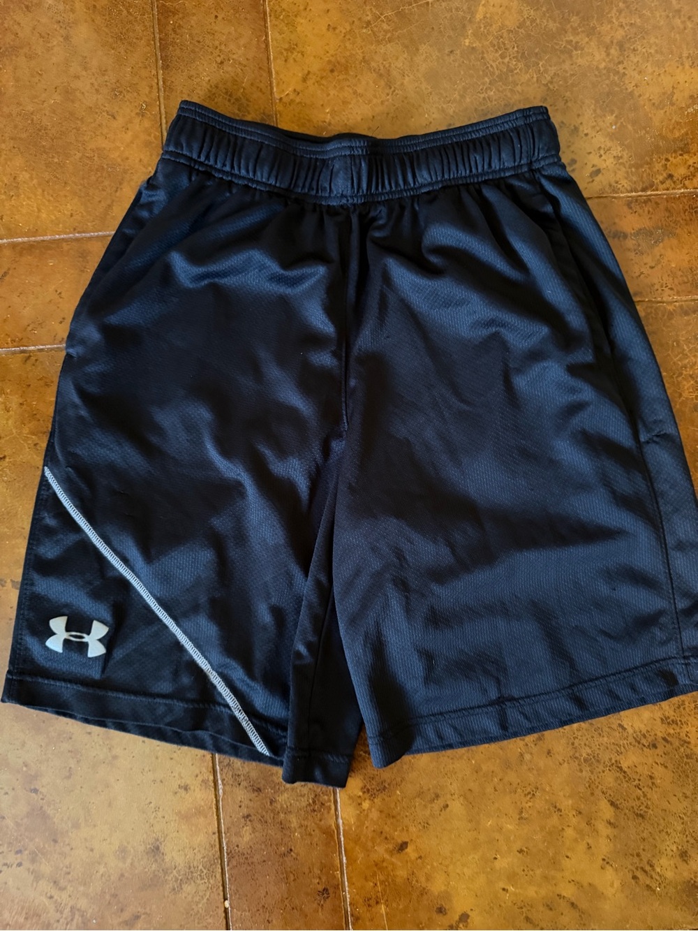 Under Armour Men's Black Athletic Performance Shorts with Reflective Trim